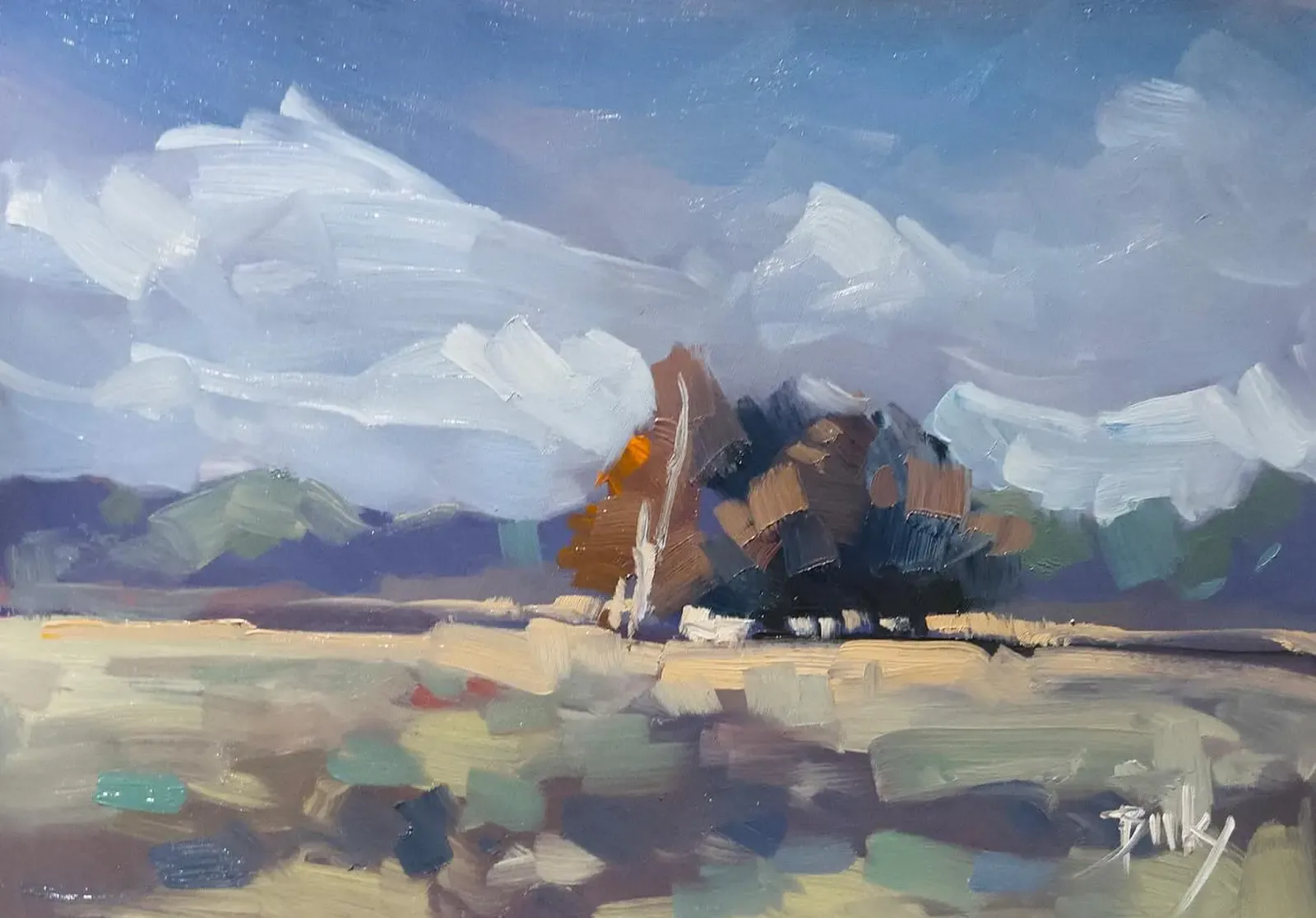 Tatton Trees, painting by Szabolcs Brezovsky