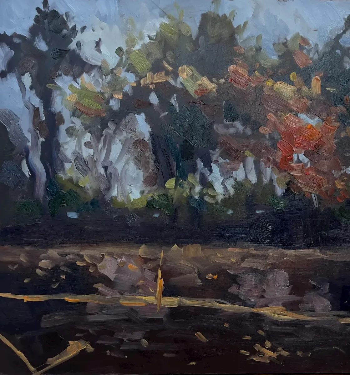 Deep Autumn, painting by Szabolcs Brezovsky