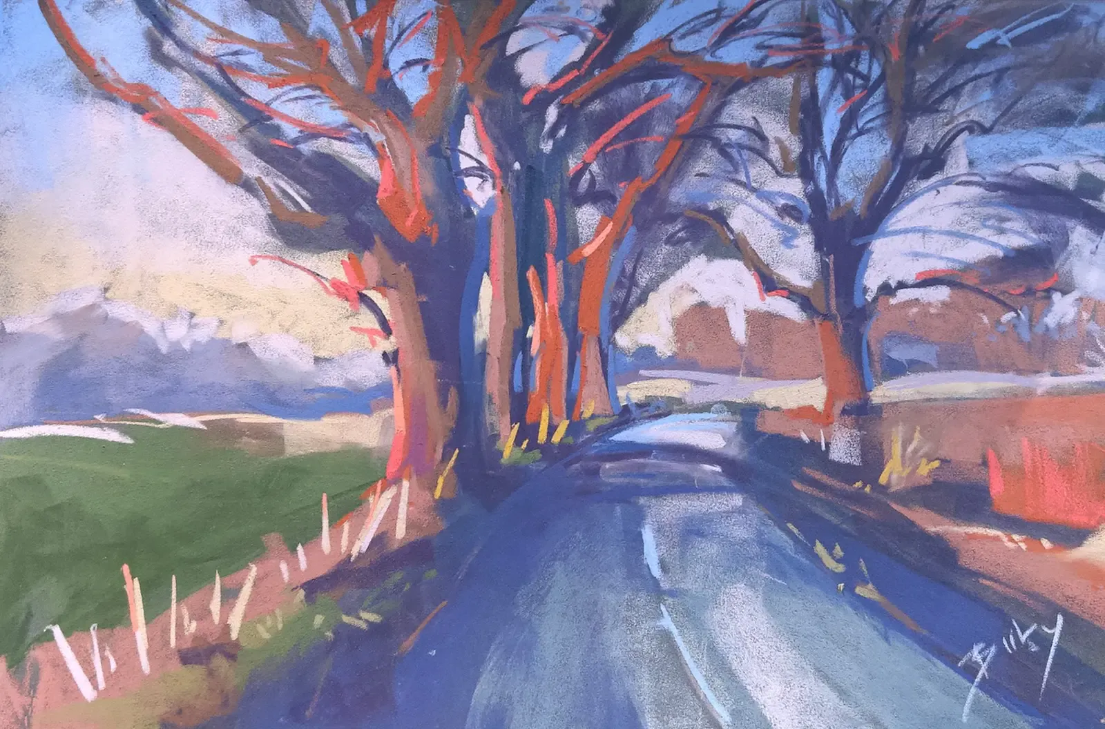 Early Evening, painting by Szabolcs Brezovsky