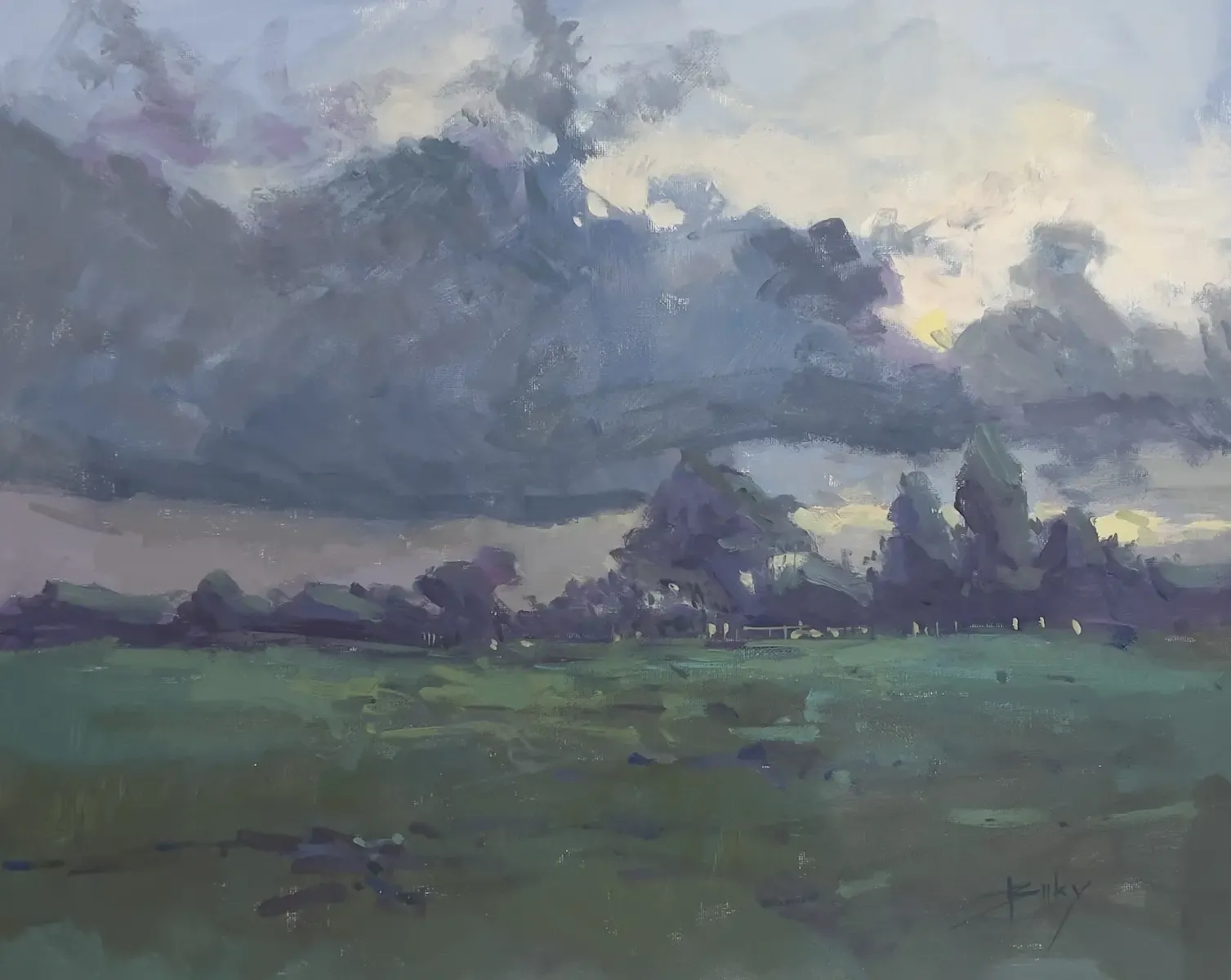Heavy Sky, painting by Szabolcs Brezovsky