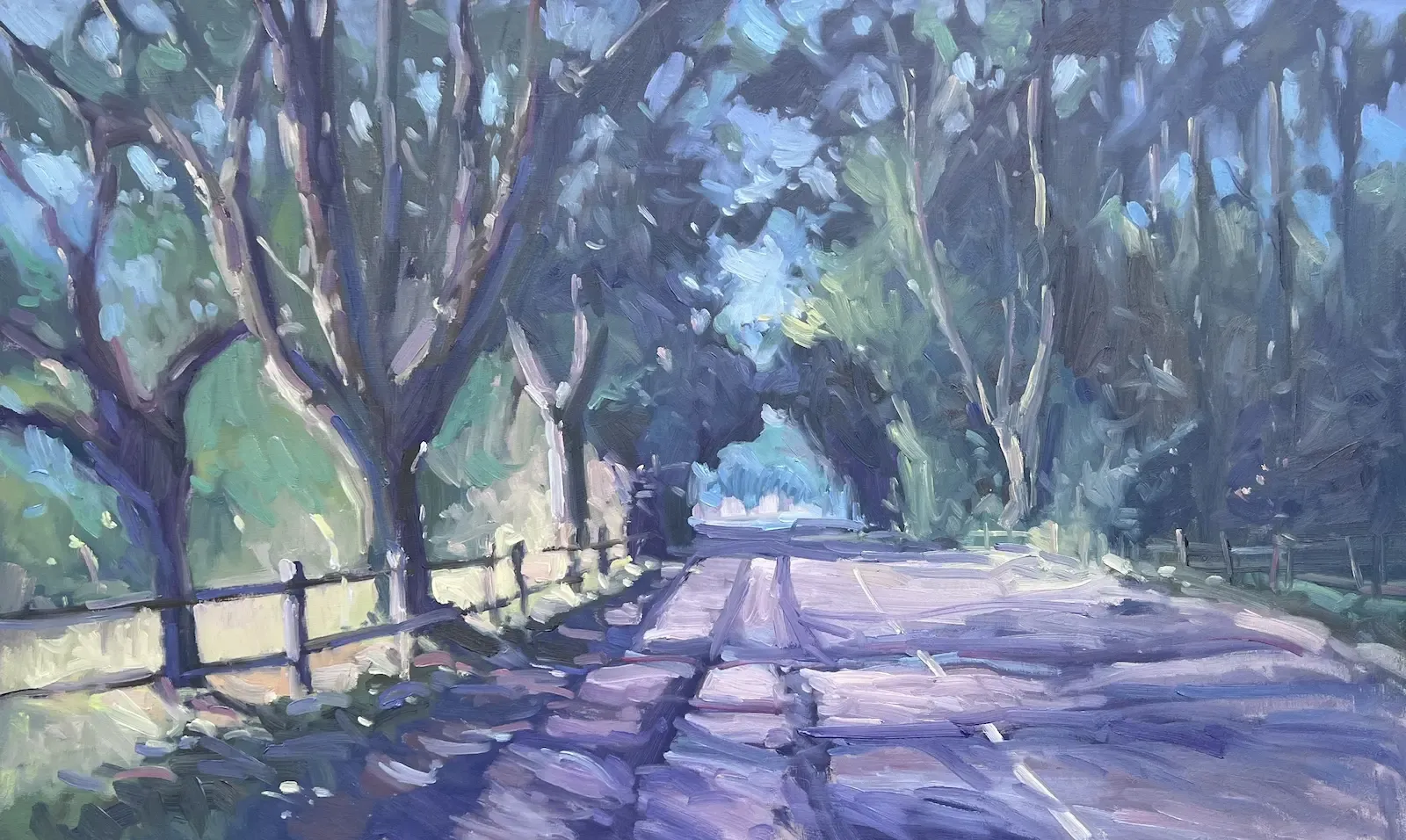 Passage in Violet, painting by Szabolcs Brezovsky
