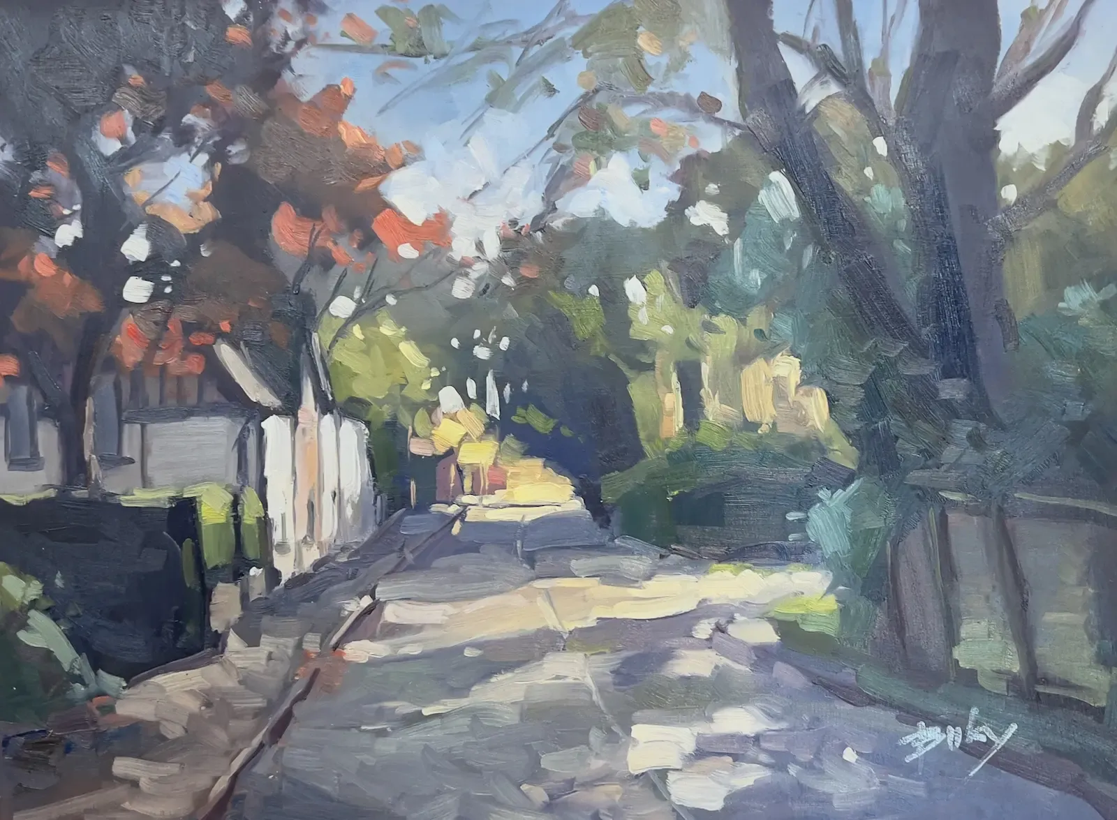 Patches of Sun, painting by Szabolcs Brezovsky