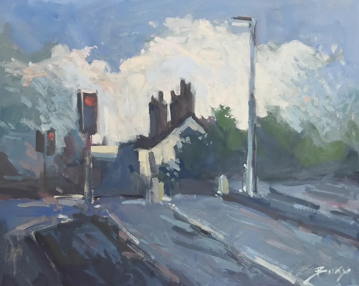 The Junction, painting by Szabolcs Brezovsky