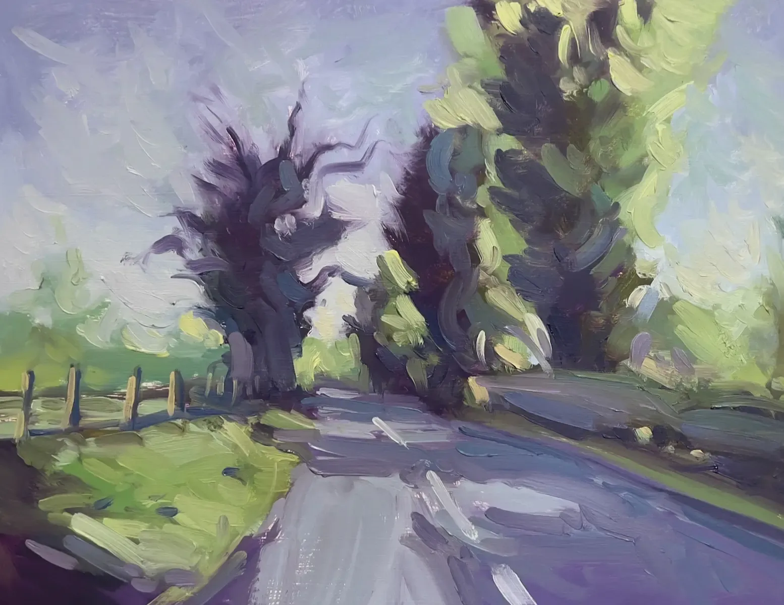 The Road Between, painting by Szabolcs Brezovsky