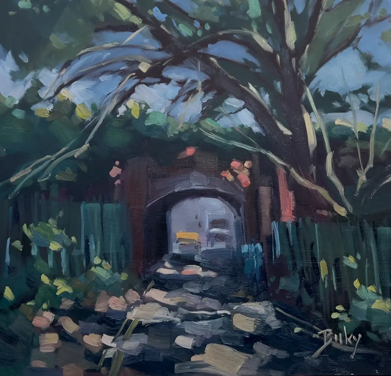 Through the Archway, painting by Szabolcs Brezovsky