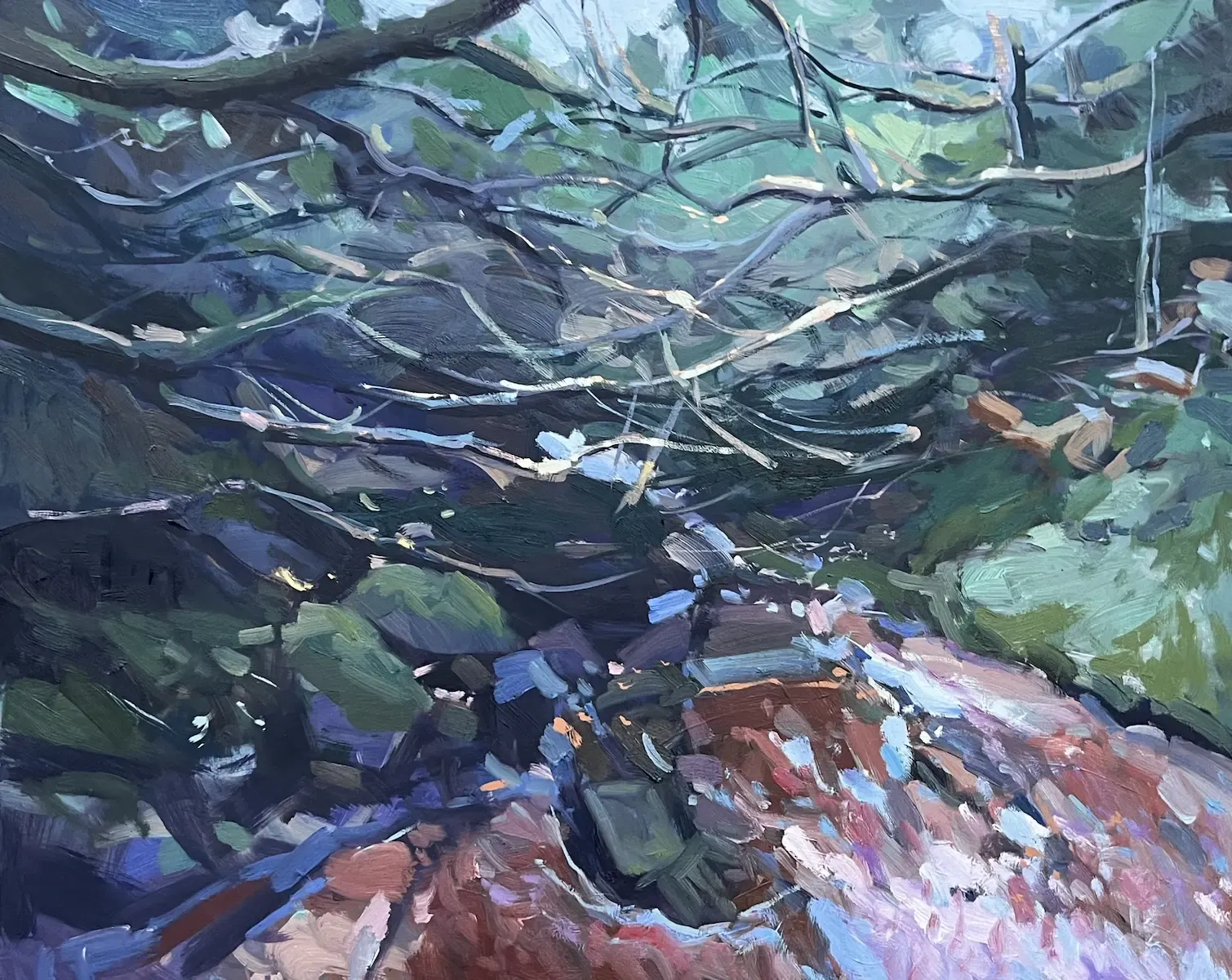 Where the water breaks, painting by Szabolcs Brezovsky