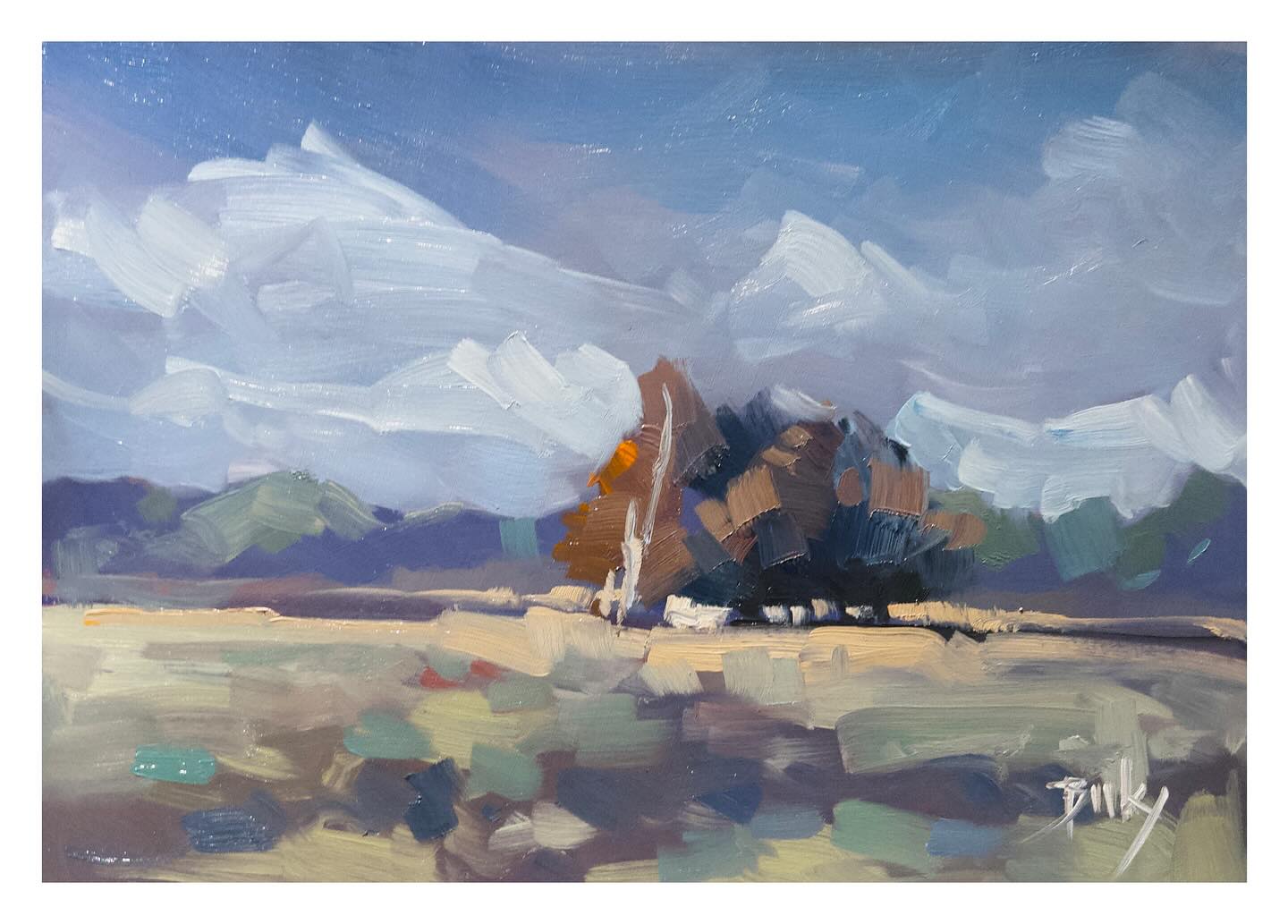 Tatton Trees, painting by Szabolcs Brezovsky