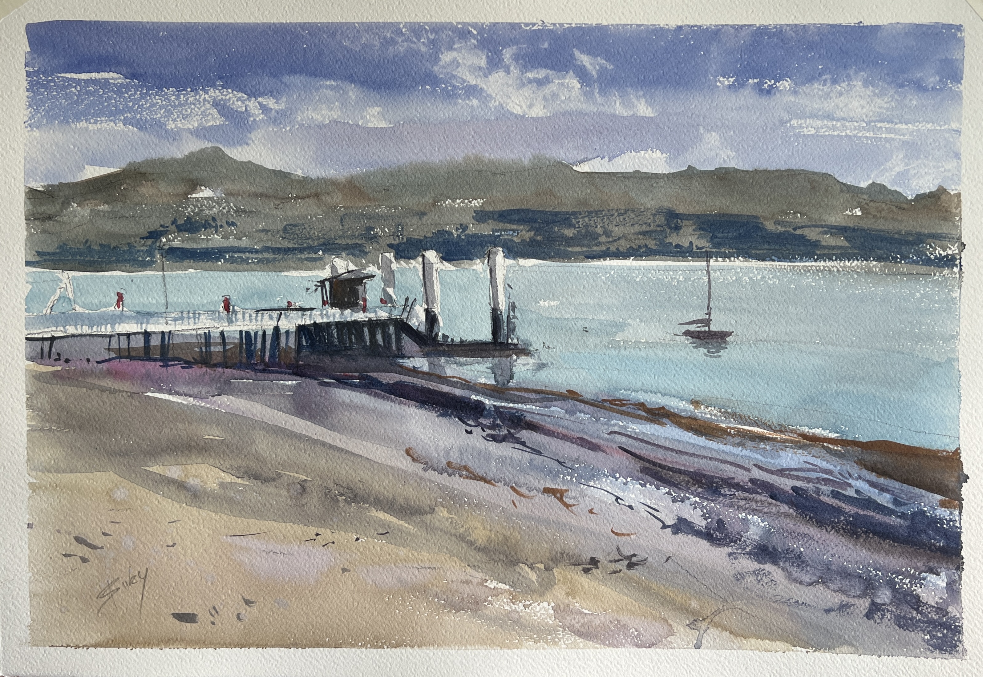 Beaumaris View, painting by Szabolcs Brezovsky