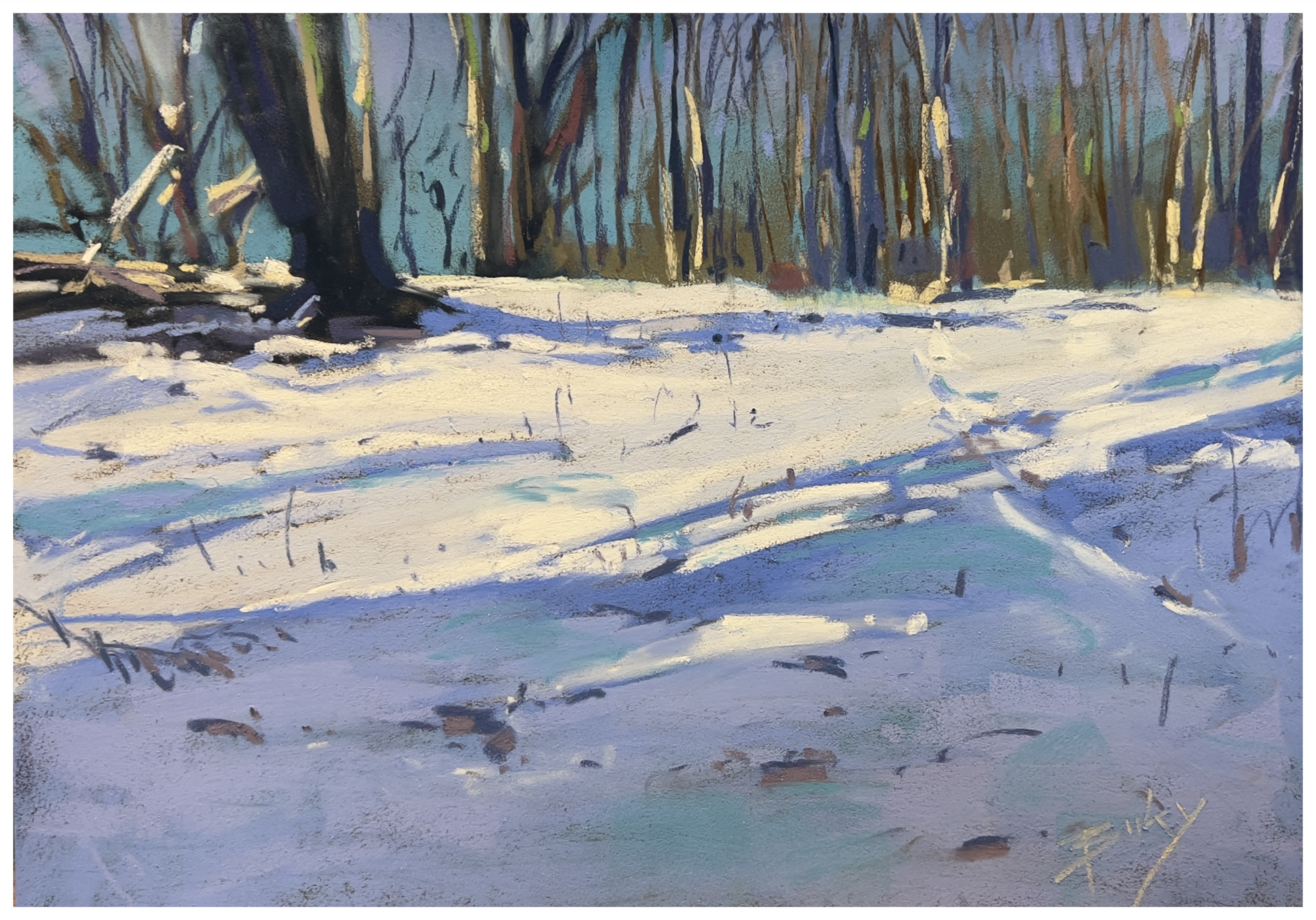 Winter Silence, painting by Szabolcs Brezovsky